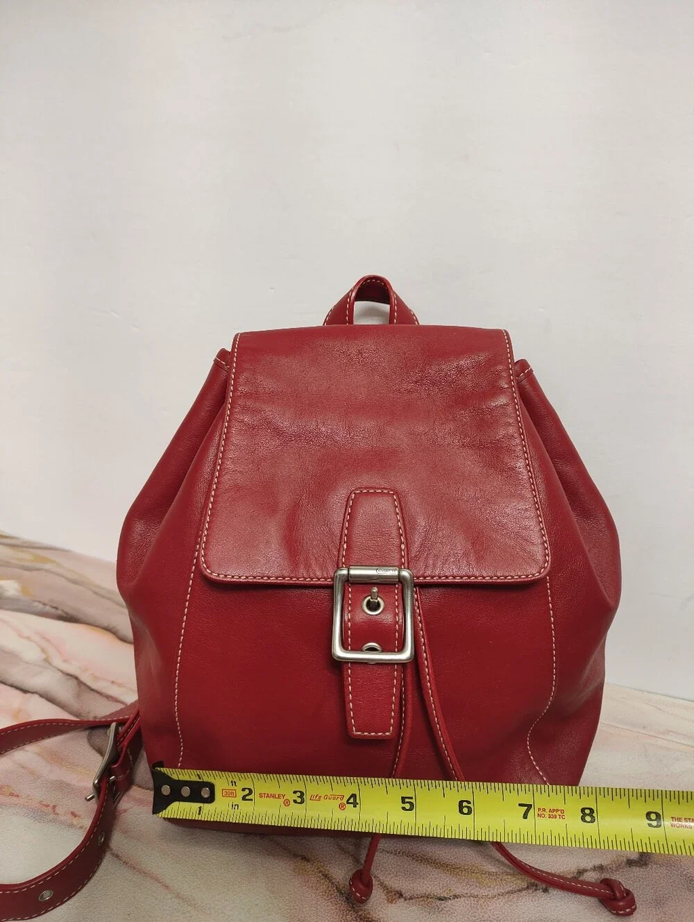 Vintage Coach 9569 Legacy Drawstring Small Backpack  Red